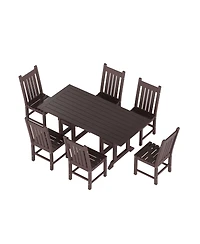 WestinTrends 7 Piece Outdoor Patio Dining Set Table and Chair