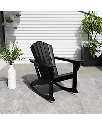 Outdoor Patio Poly Adirondack Rocking Chair Rocker