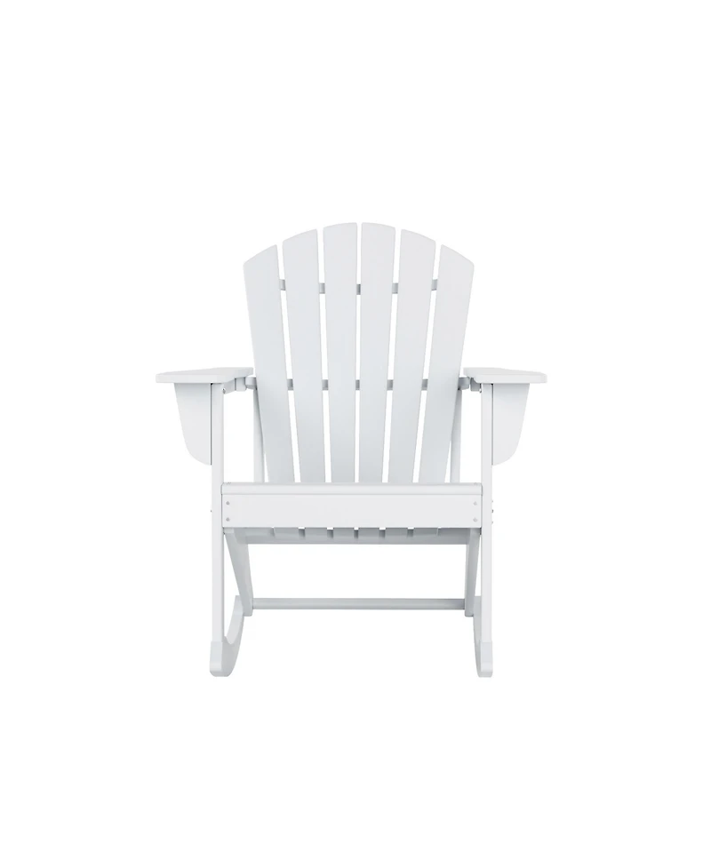 Outdoor Patio Poly Adirondack Rocking Chair Rocker