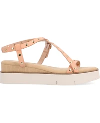 Journee Collection Women's Lindsay Studded Platform Sandals