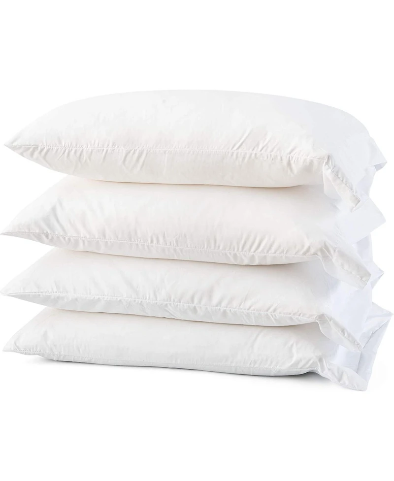 Micropuff Breathable Hypoallergenic Microfiber Pillow Cases – White (4 Pack)