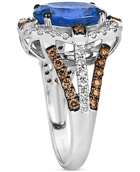 Le Vian Blueberry Tanzanite (4-1/2 ct. t.w.), Chocolate Diamonds (1/2 ct. t.w.) & Nude Diamonds (1/2 ct. t.w.) Statement Ring in 14k White Gold