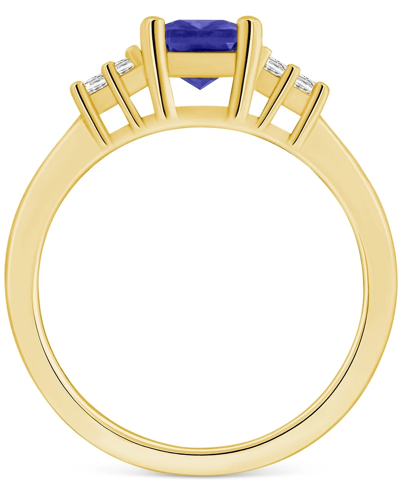 Tanzanite (1-5/8 ct. t.w.) & Diamond (1/5 Ring Set 14k Gold
