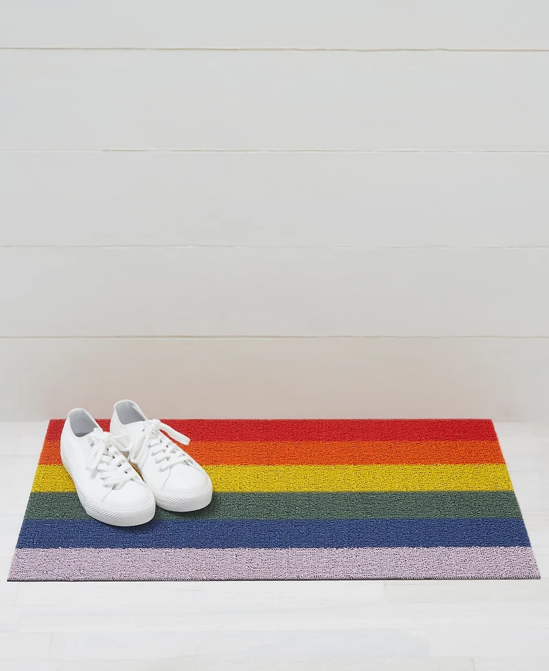 Chilewich Pride Stripe Shag Doormat, 18''x 28''