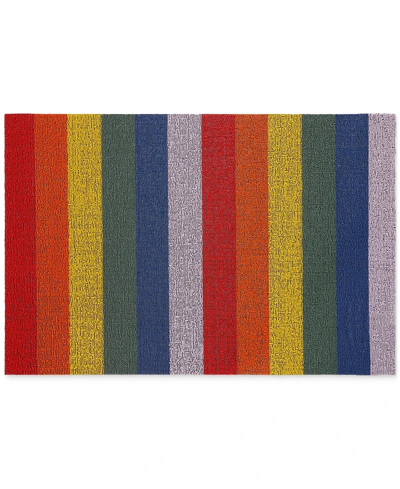 Chilewich Pride Stripe Shag Floor Runner, 24'' x 72''