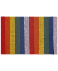 Chilewich Pride Stripe Shag Floor Runner, 24'' x 72''