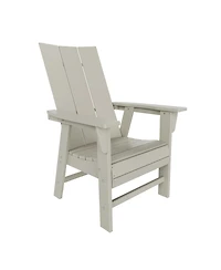WestinTrends 5 Piece Outdoor Patio Dining Round Table and Modern Armchair Set