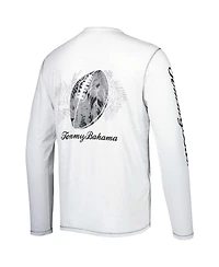 Men's Tommy Bahama White Washington Commanders Laces Out Billboard Long Sleeve T-shirt