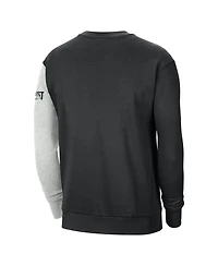 Men's Nike Black, Heather Gray Los Angeles Lakers Courtside Versus Force & Flight Pullover Sweatshirt