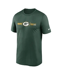 Men's Nike Green Green Bay Packers Horizontal Lockup Legend Performance T-shirt