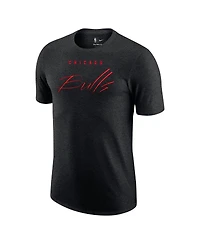 Men's Nike Heather Black Chicago Bulls Courtside Versus Flight Max90 T-shirt