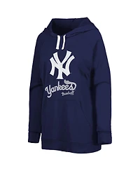 Women's Touch Navy New York Yankees Pre-Game Raglan Pullover Hoodie