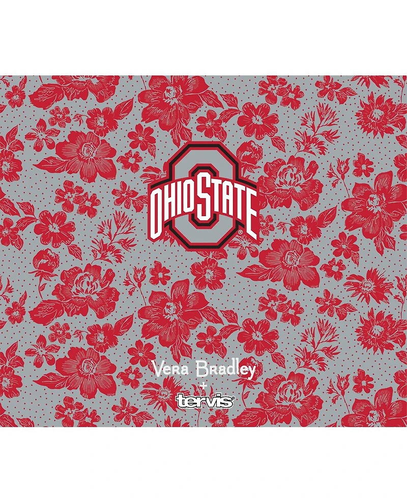Vera Bradley x Tervis Ohio State Buckeyes 24 Oz Wide Mouth Bottle with Deluxe Lid