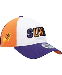 Men's New Era White, Purple Phoenix Suns Back Half 9TWENTY Adjustable Hat