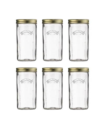Kilner Wide Mouth Canning Jar 34 oz, Set of 6