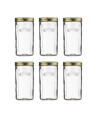 Kilner Wide Mouth Canning Jar 34 oz, Set of 6