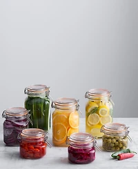 Kilner Square Clip Top Jar 17 oz, Set of 6