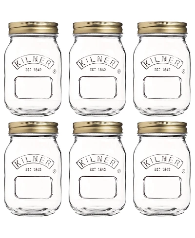 Kilner Canning Jar 17 oz, Set of 6