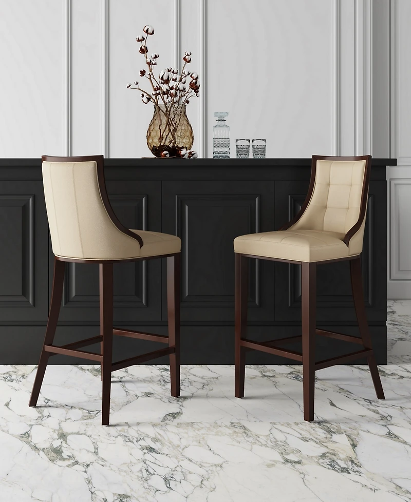 Manhattan Comfort Fifth Avenue Leatherette Upholstered Barstool
