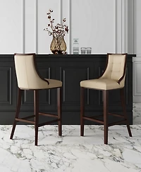 Manhattan Comfort Fifth Avenue Leatherette Upholstered Barstool