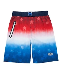 Rokka&Rolla Boys 4-Way Stretch Quick Dry Board Shorts Swim Trunks with Mesh Lining UPF50