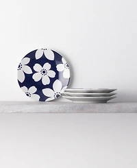 Noritake Bluefjord Set of 4 Coupe Appetizer Plates