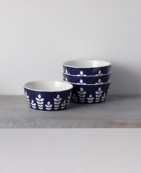 Noritake Bluefjord Set of 4 Fruit Bowls