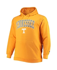 Men's Champion Tenn Orange Tennessee Volunteers Big and Tall Arch Over Logo Powerblend Pullover Hoodie