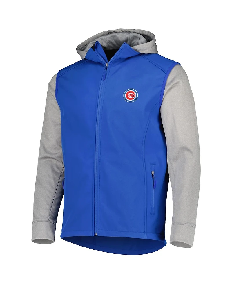 Men's Dunbrooke Royal, Heather Gray Chicago Cubs Alpha Full-Zip Jacket