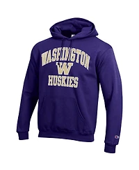 Men's Champion Purple Washington Huskies High Motor Pullover Hoodie