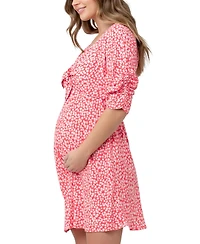 Ripe Maternity Maternity Harriet Tie Front Mini Dress