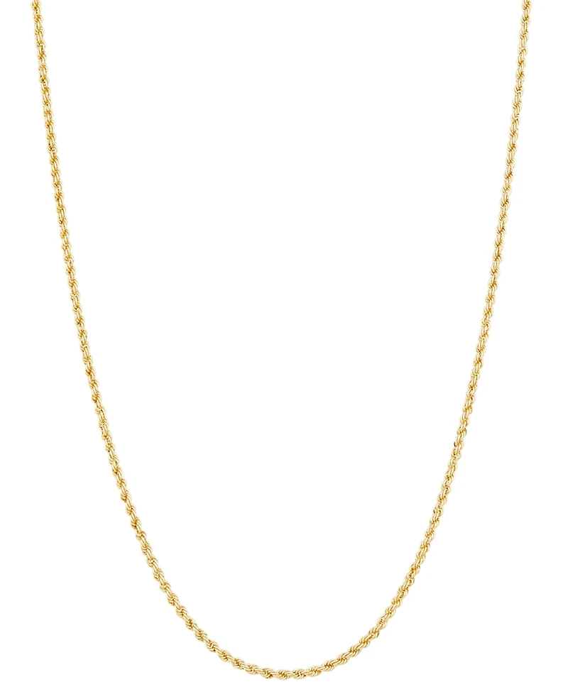 Children's Glitter Rope Chain in 14k Yellow Gold, 13"