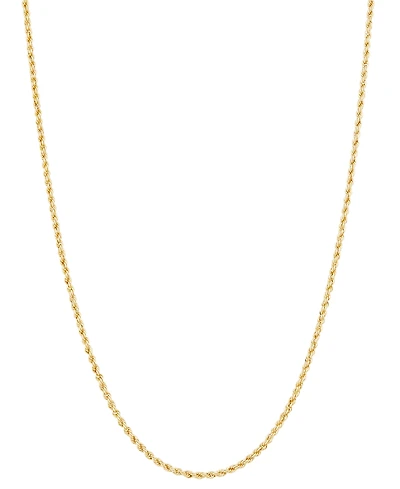 Children's Glitter Rope Chain in 14k Yellow Gold, 13"