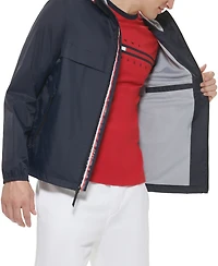 Tommy Hilfiger Men's Stretch Hooded Zip-Front Rain Jacket