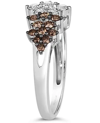 Le Vian Chocolate Ombre Diamond Cluster Ring (1 ct. t.w.) 14k Rose Gold, White Gold or Yellow