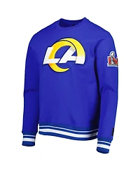 Men's Pro Standard Royal Los Angeles Rams Mash Up Pullover Sweatshirt