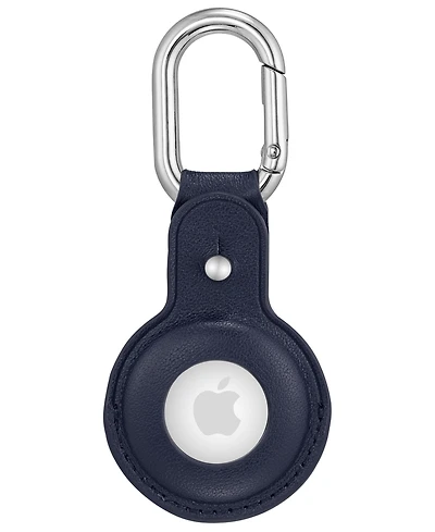 WITHit Navy Leather Cover designed for Apple AirTag