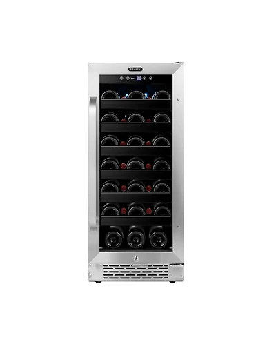 Whynter 15 inch BuiltIn 33 Bottle Undercounter Stainless Steel Wine Refrigerator