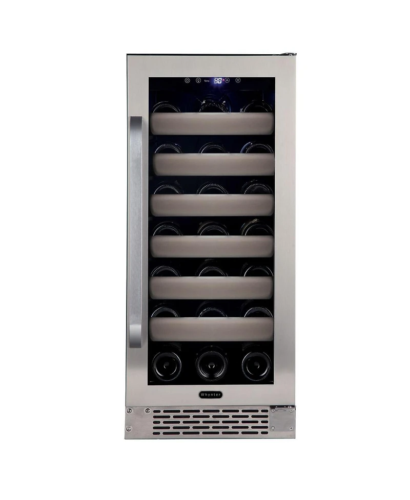 Whynter 33 Bottle Stainless Steel Door Single Zone Built-in Wine Refrigerator