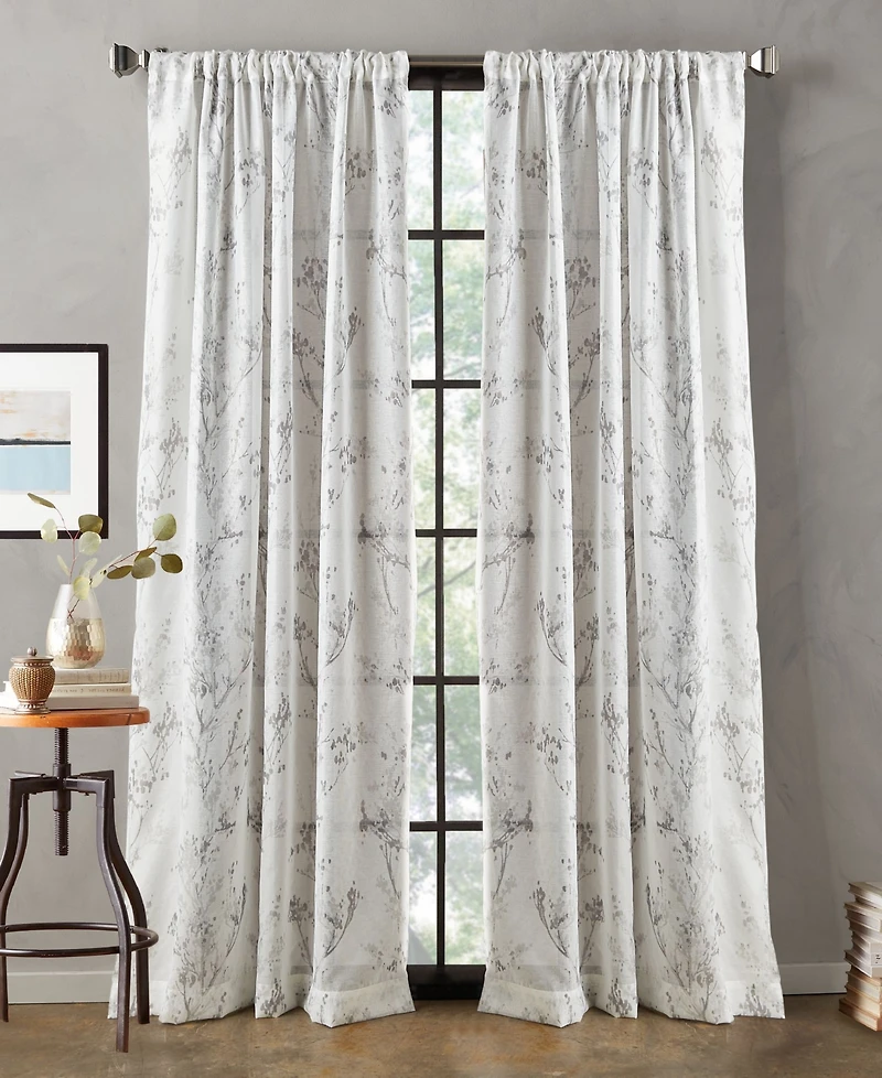 Dkny Atlanta Sheer Poletop 2 Piece Window Panel, 96" x 50"