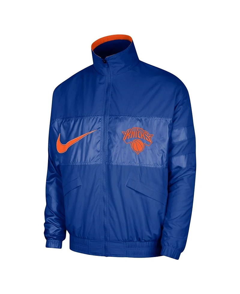 Men's Nike Blue New York Knicks Courtside Versus Capsule Full-Zip Jacket