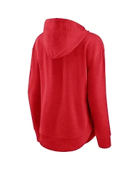 Women's Fanatics Heathered Red St. Louis Cardinals Set to Fly Pullover Hoodie