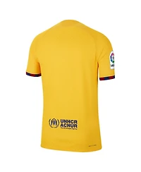 Men's Nike Yellow Barcelona 2022/23 Fourth Vapor Match Authentic Jersey