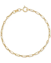 Children's Paperclip Link Chain Bracelet in 14k Gold