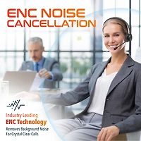 Delton Noise Canceling Bluetooth Computer Headset with Charging Dock, Auto Pair Usb Dongle for Pc/Laptop, Compatible with Ms Teams, Zoom, Google Meet,
