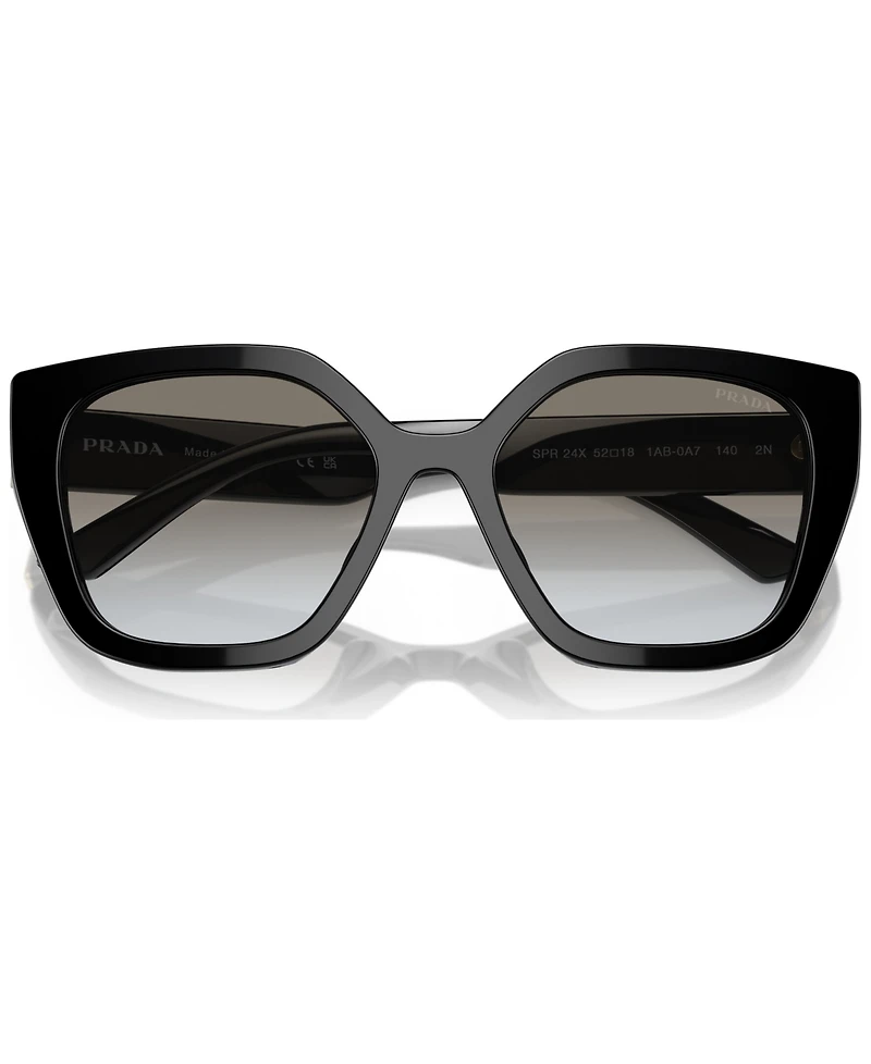 Prada Monochrome Rectangular Women's Sunglasses