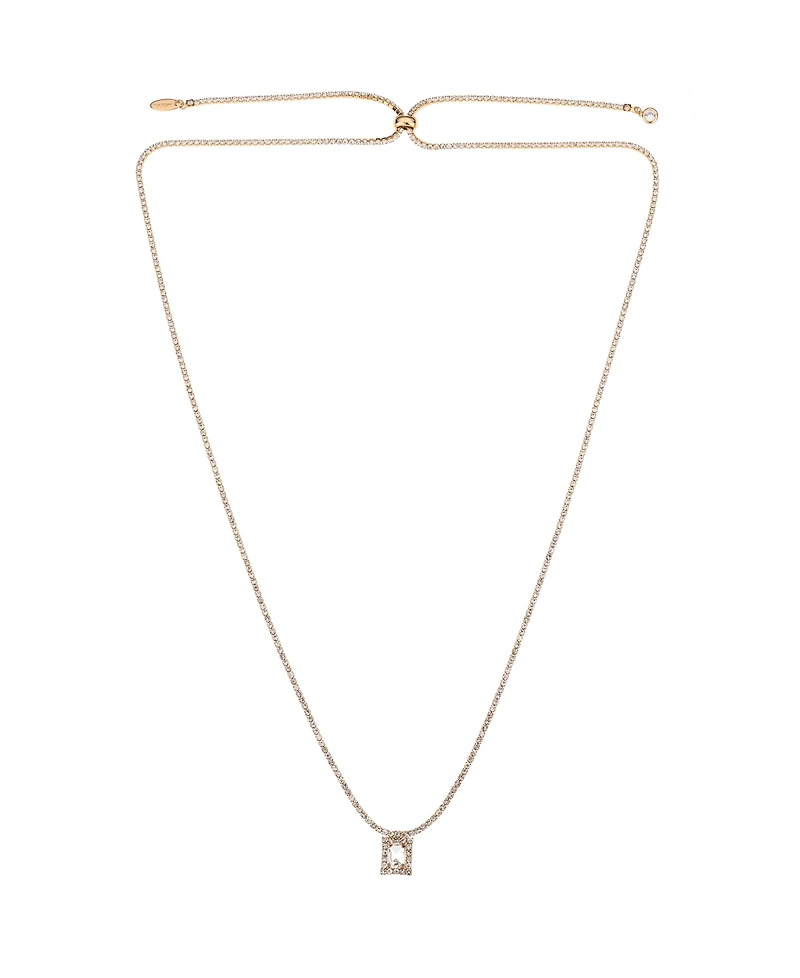 Ettika Minimal Glass 18K Gold Plated Adjustable Necklace