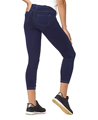 Hue Women's Mid-Rise Pull-On Denim Capri Leggings