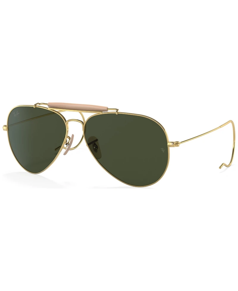 Ray-Ban Unisex Outdoorsman Aviation Collection Sunglasses, RB303058-x 58
