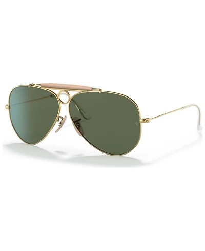 Ray-Ban Unisex Shooter Aviation Collection Sunglasses, RB313858-x 58
